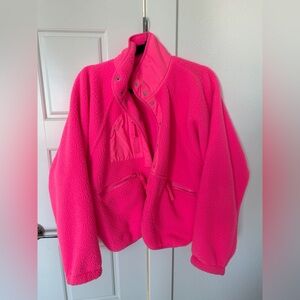 FP Movement by Free People Vibrant Pink Teddy Jacket
